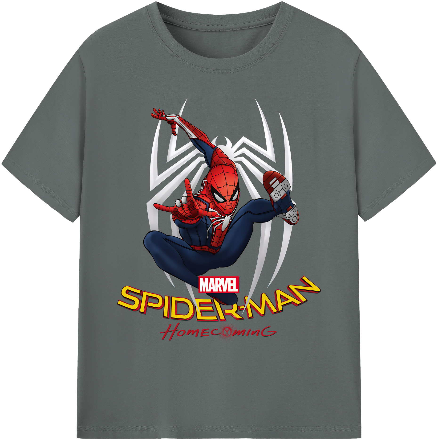 （画像用） Spider Man スパイダーマン 綿100％ メンズ半袖Tシャツ｜肌触りやわらか＆通気性